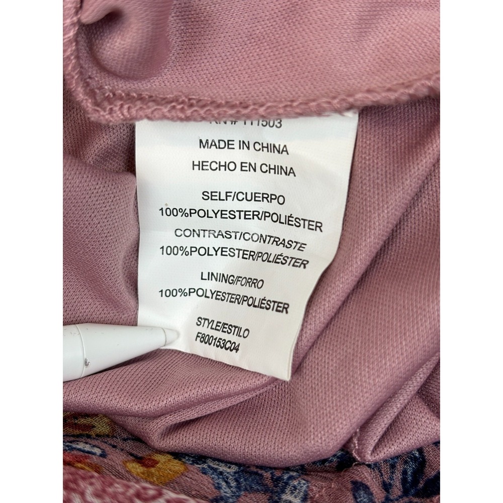 Fig & Flower Floral Tiered‎ Patchwork Boho Smocked Maxi Dress S Cottage Peasant - Picture 14 of 14